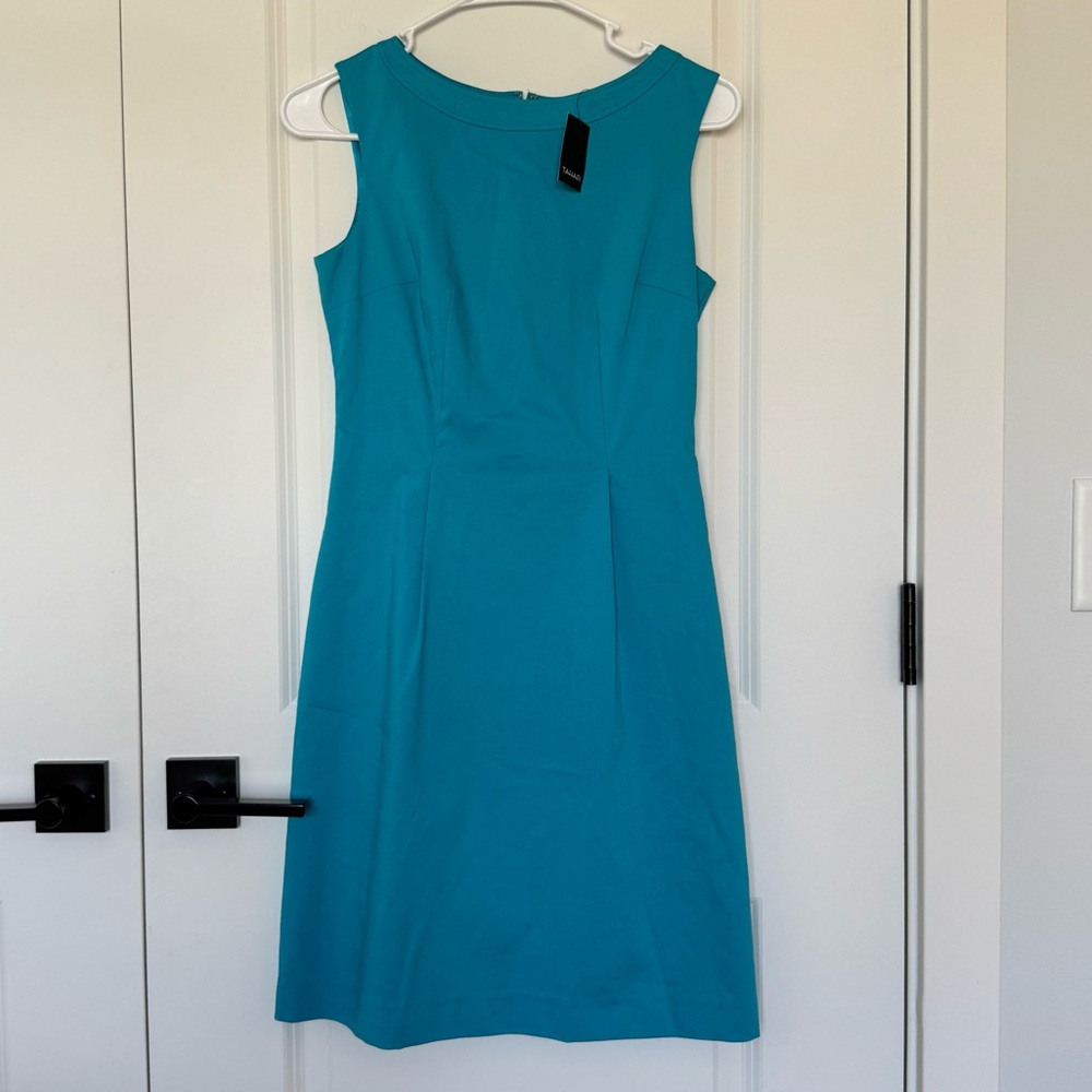 Tahari Teal Sheath Dress - SANDORA DRESS PLACID BLUE